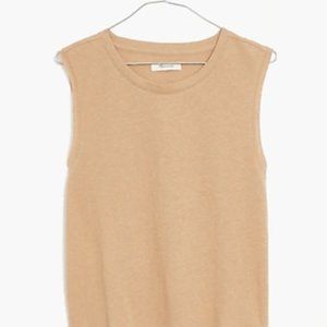 Madewell Raw-Edged Hangout Muscle Tank (Sandstone) (XXS)